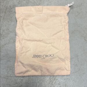 Jimmy Choo Dust Bag in Light Pink Small Accessory Bag 18 x 9 Inch Drawstring Bag